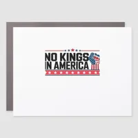 No Kings In America USA Minimal Clean Car Magnet