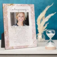 Marble In Loving Memory Prayer Photo Tribute Plaque