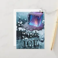Ice protest typography postcard