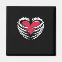 Ed Heart In Skeletal Hands Classic Style Magnet