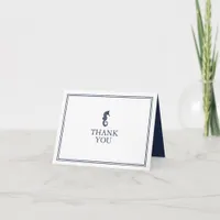 Blue Wave Seahorse Thank You Navy/Wht ID836 Card