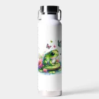 Adorable Toad and Butterflies Personalized Water Bottle