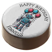 Robot Themed Boy's Happy Birthday Chocolate Covered Oreo