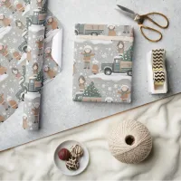 Earth Tones Christmas Pattern#2 ID1009 Wrapping Paper