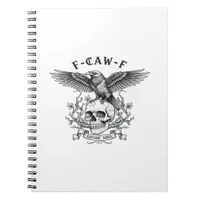 F-Caw-F Funny Crow Halloween Vintage Design Notebook