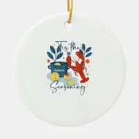 Tis The Season Christmas Quote Ceramic Ornament