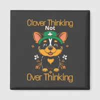 Clover Thinking Dog Magnet