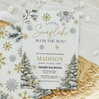 A Little Snowflake Is On The Way, Baby Shower Invitation