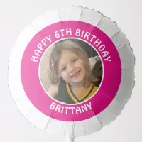 Personalized Photo, Age and Name Birthday Party Balloon