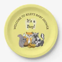 Woodland Themed Boy's Baby Shower  Paper Plate