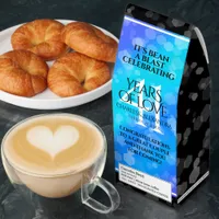 Elegant 41st Blue Topaz Wedding Anniversary Roasted Coffee