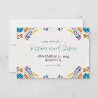 Mexican Nuestra Boda Flowers Botanical Wedding Save The Date