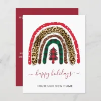 Budget Christmas Rainbow Weve Moved Holiday Cards