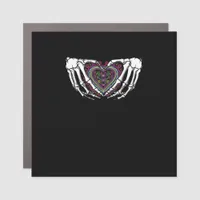 Skeleton Hand Heart Muertos Mexican Day Of Dead Car Magnet