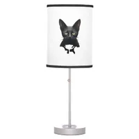 Florals Whimsigoth Gothic Style Kitty And Poppies  Table Lamp