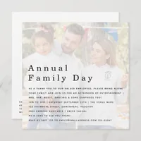 Company Family Day Business Logo Photo Invitation