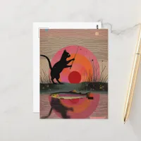A Fishing Cat Postcard