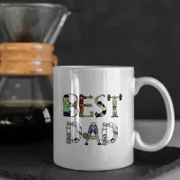 Best Dad Sports Text Worlds Best Two-Tone Coffee Mug