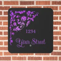 Romantic, Vintage, Antique Address Metal Sign