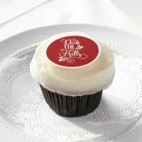 deck the halls Typography Holidays Edible Frosting Rounds