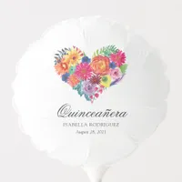 Watercolor Floral Fiesta Quinceañera Balloon