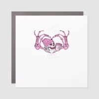 Halloween Skull Heart Hands Skeleton Beanie Design Car Magnet