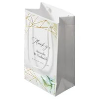 Watercolor Geometric Crystal Wedding Small Gift Bag