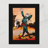 Vintage Tin Woodman And Scarecrow Postcard