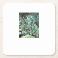 Fairies Fairycore Fashion Aesthetic Goblincore Cot Square Paper Coaster