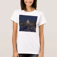 United States Capitol Building at Night T-Shirt