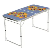 Elegant Orange Flowers - Blue Grey Beer Pong Table