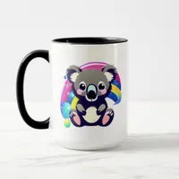 Cute Koala Bear and Rainbow Personalized Mug