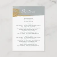 Dusty Blue Gold Minimalist Calligraphy Wedding Enclosure Card