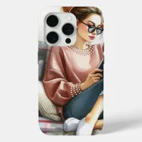 Modern Woman Illustration iPhone 15 Pro Case