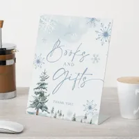 Books and Gifts sign, winter baby shower sign