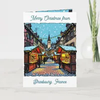 Christmas Market in Strasbourg, France Poem Card