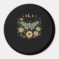Flowers Goblincore Moth And Butterfly Cottagecore  Magnet