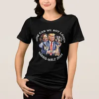 Funny Political Humor | Vote for Kamala Button Tri-Blend Shirt