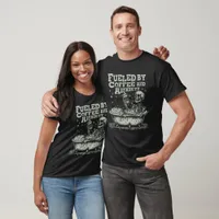 Fueled Coffee Anxiety Skeleton Funny Tee