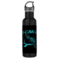 Funny F-Caw-F Humor Crow Gothic Stainless Steel Water Bottle