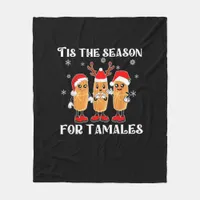 Tis Season For Tamales Mexican Christmas Modern Fleece Blanket