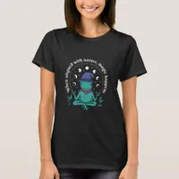 When Aligned With Nature Magic Happens Frog Wizard T-Shirt