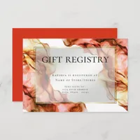 Gift Registry  | Abstract Watercolor Autumn Colors Invitation