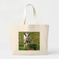 Little Spot The Baby Goat Large Tote Bag