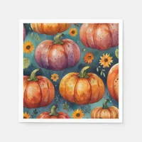 Halloween Pumpkin Vibes designer  Napkins