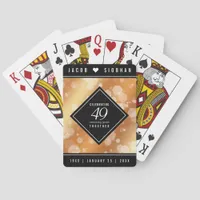 Elegant 49th Copper Wedding Anniversary Poker Cards