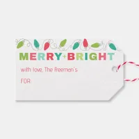 Merry and Bright Holiday Gift Tag
