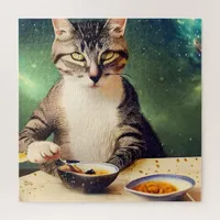 Cat in Space Eating Puzzle