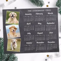 Budget 2026 Rustic Photo Pet Dog Calendar Card