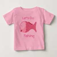 Let's Go Fishing Organic Baby One Piece Tee